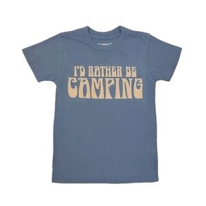 🆕 Tiny whales I’d Rather Be Camping Tee size 5